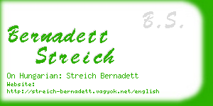 bernadett streich business card